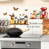 Kitchen English Slogan Kitchenware Butterfly Kitchen Restaurant Home Background Beautification Wall Stickers