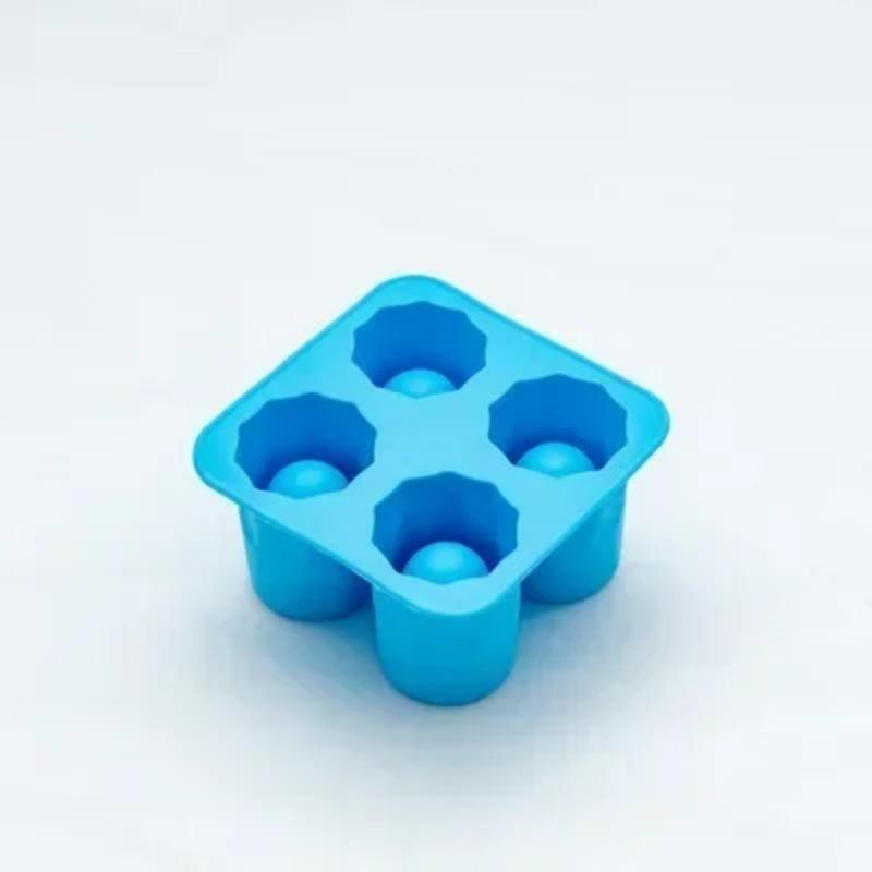 4 Cup Shape Silicone Ice Cube Mold SGlass IceMould Ice Cube Tray Summer Bar Party Beer Ice Cocktail Cold Drinking Tools