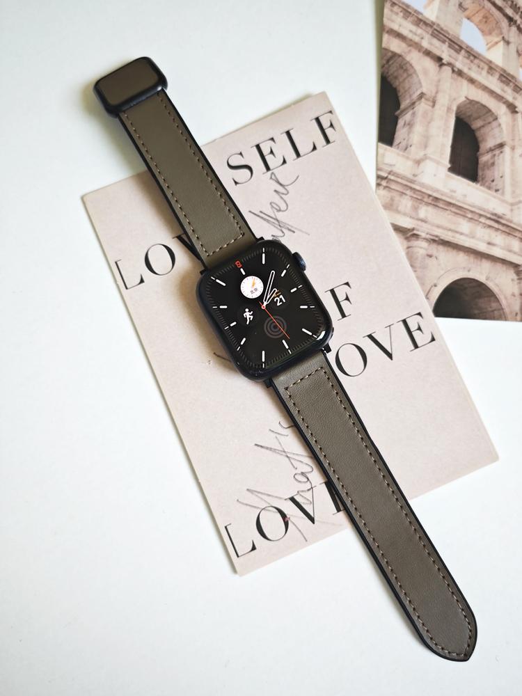 Ремешок из натуральной кожи для Apple Watch 45мм 44мм 40мм 41мм 49мм 42мм Магнитный браслет correa Серия 9 8 7 6 5 4 SE Ultra 2