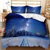 Space Galaxy Duvet Cover Set Polyester Comforter Cover With Pillowcase Queen Full King Twin Size For Kids Boys Girls Bedding Set