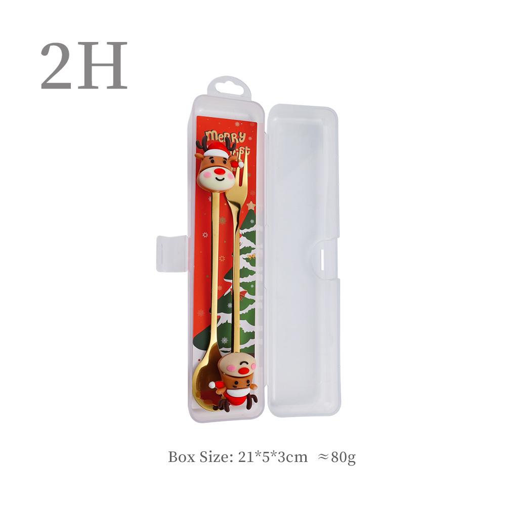 Набор ложек «Рождественский Санта-Клаус» – Милые мультяшные кофейные и десертные ложки, Идеальный рождественский подарок.