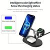 Opansten НОВЫЙ Магнитный Беспроводной Зарядный Стенд Для iPhone 17 16 15 14 13 12 Pro iWatch 9 8 Airprods 3 в 1 Быстрая Зарядная Станция