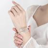Персонализированный Guochao Retro Auscious Cloud Matte Old Браслет Женский Простой Облако Открывающийся Крест Твердый Серебряный Браслет