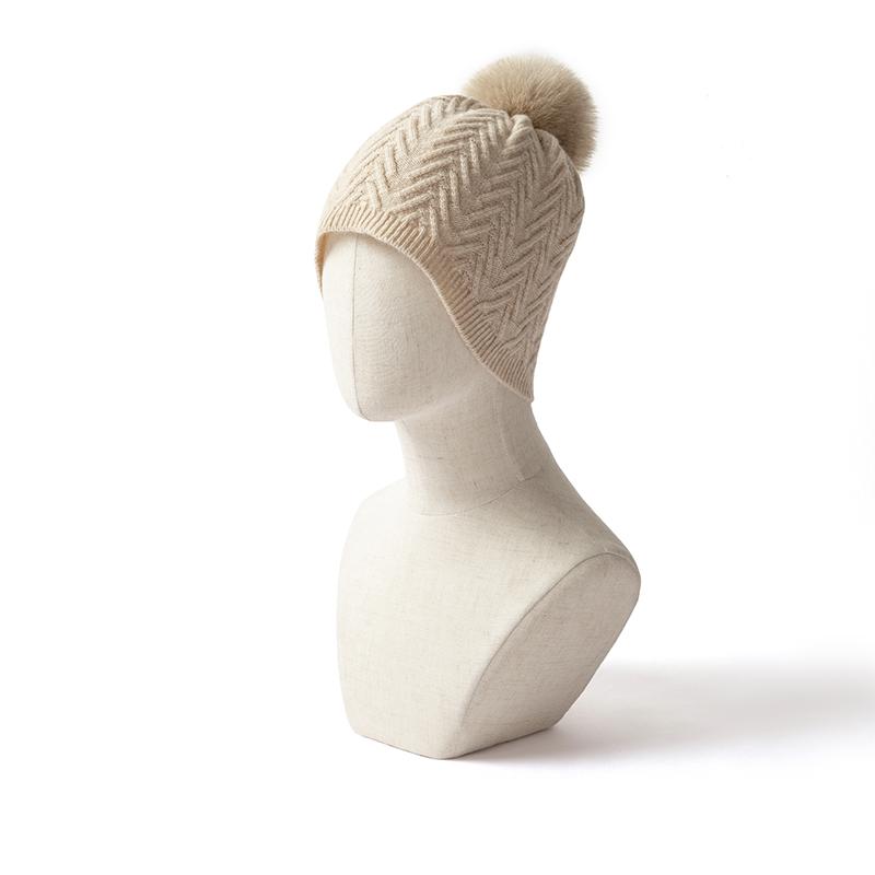 Женская шапка-бини из 100% чистого кашемира однотонная с помпоном вязаная зимняя теплая мягкая удлиненная шапка-чулок аксессуар для холодной погоды