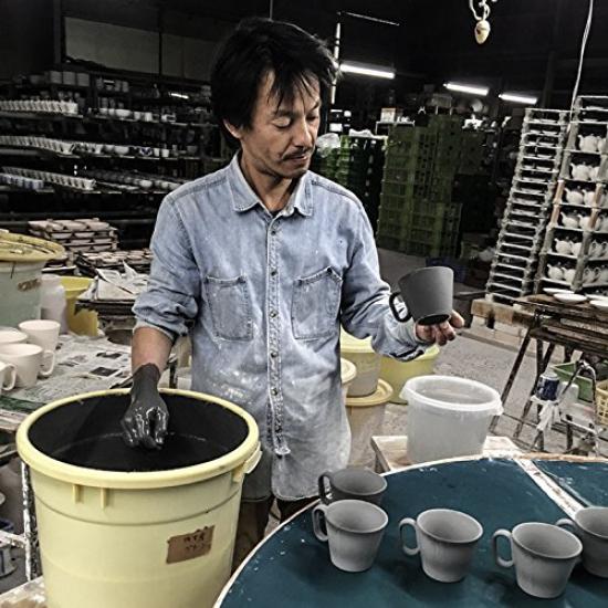 Wired Beans Arita Ware Eternal Mug Large Mug, (Black Matte, 360ml)