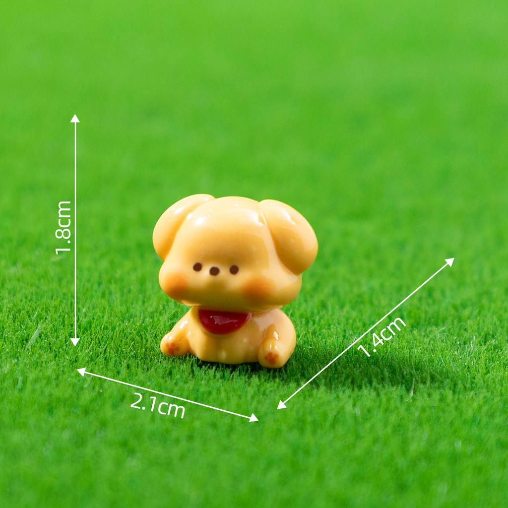 9Pcs/set Cartoon Mini Pet Dog Miniatures Resin Ornament Fairy Garden Decoration Moss Terrarium Micro Landscape