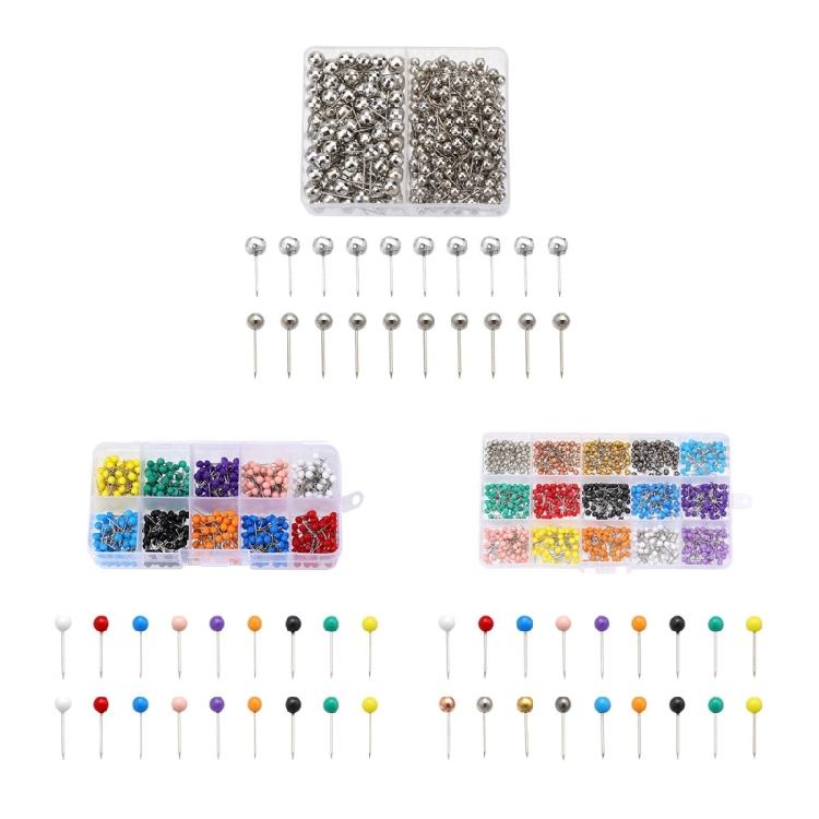 200/500/900 шт. 4 мм круглые швейные булавки, разноцветные булавки для квилтинга и позиционирования, для шитья одежды, тканевых проектов