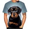Summer Fashion Hip Hop Dog Graphic T Shirts For Men Personality Casual 3D Harajuku Animal Print Round Neck Short Sleeve Tees Top