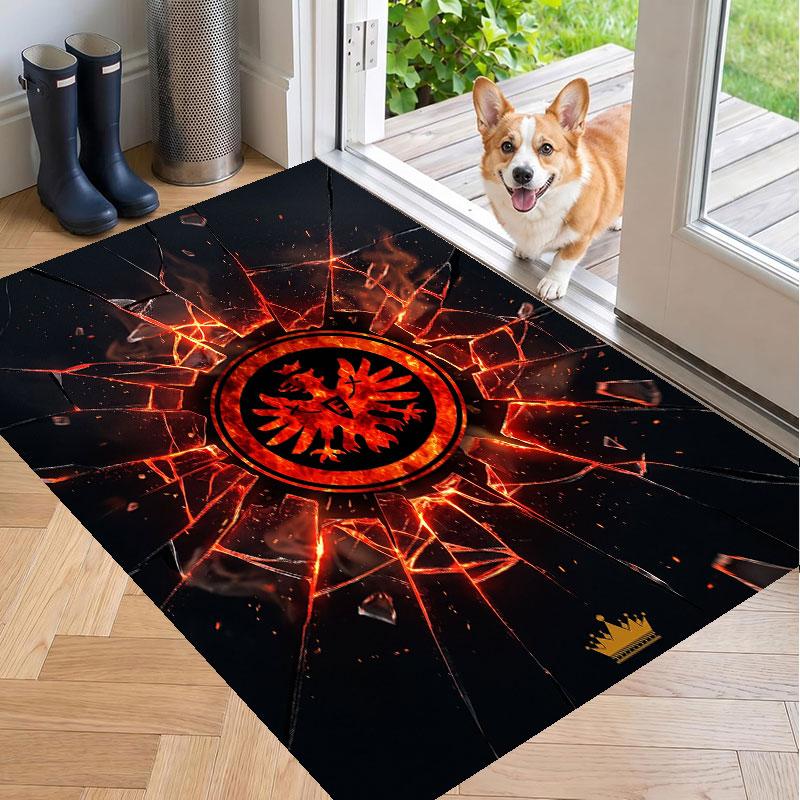 Soft Floor Carpet Eintracht Frankfurt Football Pattern Area Rug Decorative Mat For Home Room Decoration