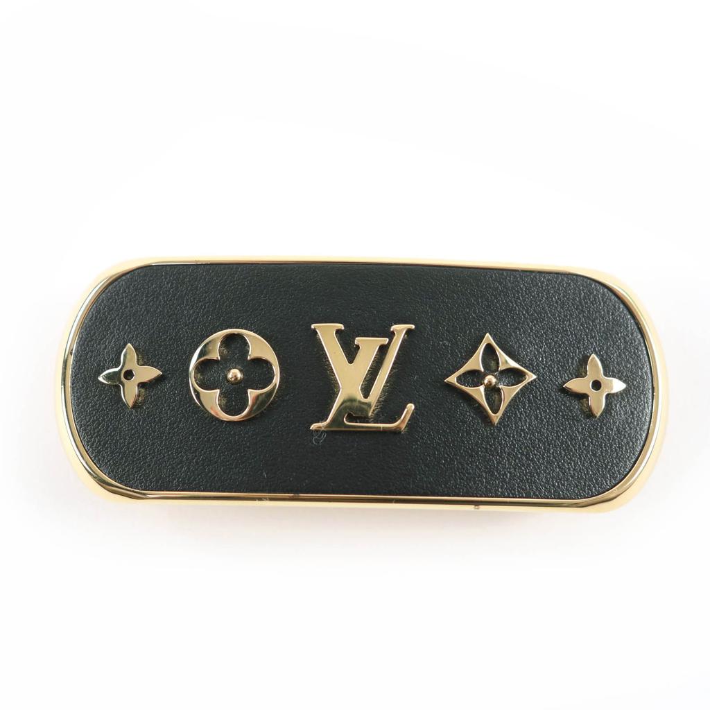 Отличная заколка для волос LOUIS VUITTON Baretta Cruiser с мотивом Icon, черная, M00564, Б/У