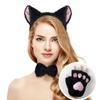 Holiday Masquerade Headband Paw Gloves Tail Bow Tie Animal Costume Props  for Adults