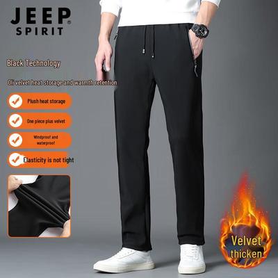 JEEP SPIRIT Мужские зимние термобрюки на флисовой подкладке в стиле кэжуал