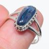 Ювелирное кольцо из натурального синего кианита ручной работы из твердого серебра 925 пробы, размер 8 w2v26