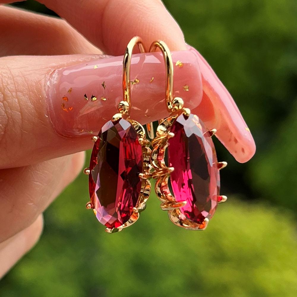 Модные женские овальные серьги с цирконием, темпераментные элегантные дизайнерские роскошные женские висячие серьги, эстетические украшения