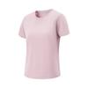 Li Ning Cool Tea T Comfortable Casual Simple Round Neck Pullover Short Sleeve T-Shirt Women Tops Milk-Stone-Pink ATSV264-5