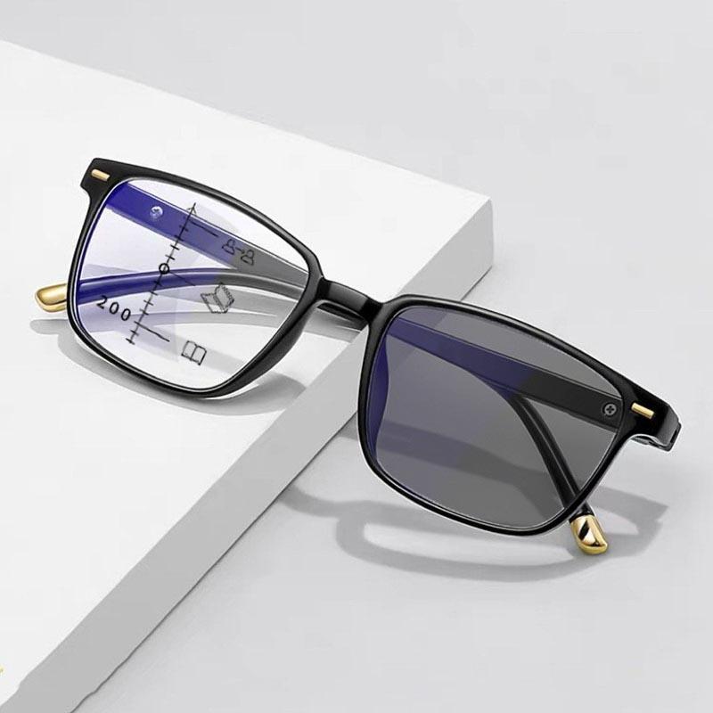 Мужские и женские фотохромные мультифокальные очки для пресбиопии, модные ретро прогрессивные очки для чтения, очки для защиты от синего света