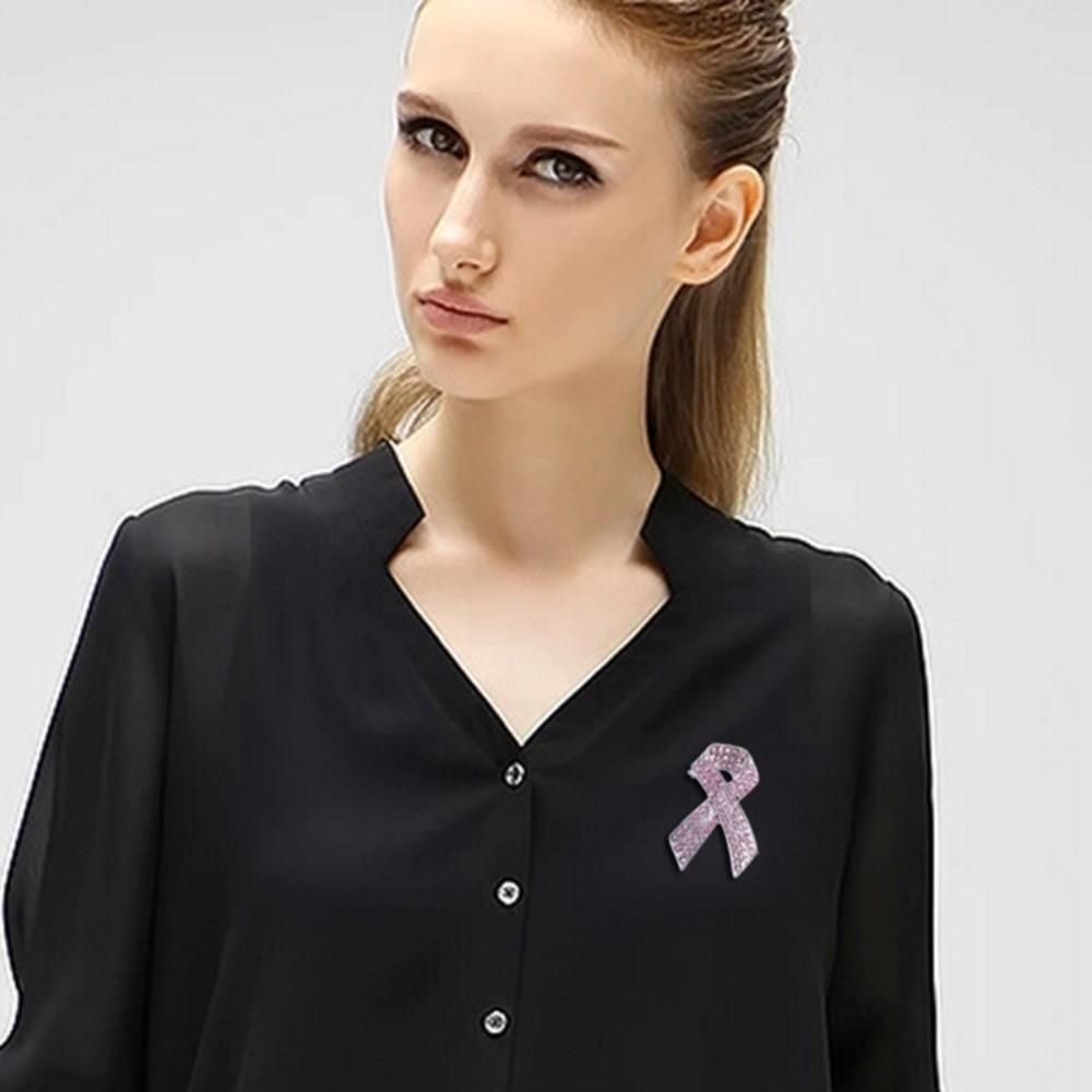 Awareness Funeral Ribbon Badge Brooch Rhinestone Crystal Funerals Memorial Pin Party