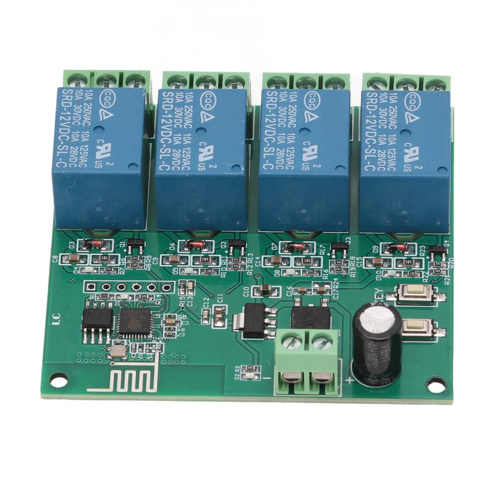 4-канальный релейный модуль ESP8266, чип Wi-Fi, четырехканальная релейная плата беспроводного управления для электронного оборудования