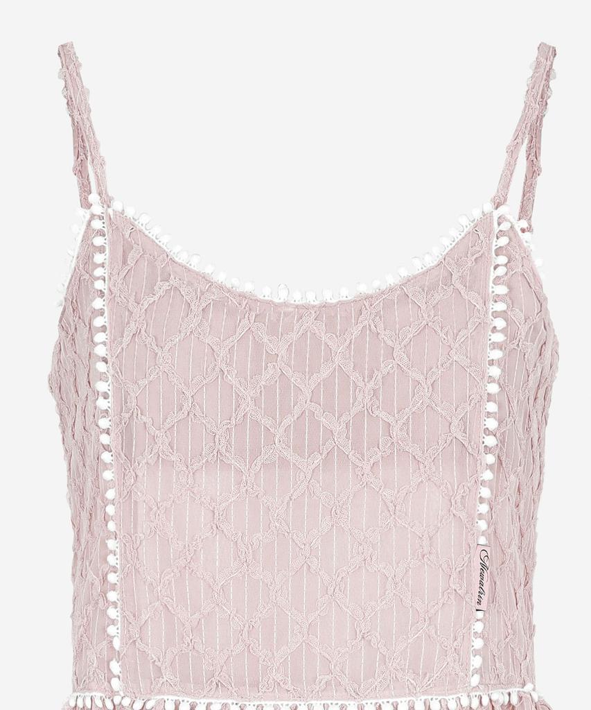 NEWALRIN Платье без рукавов с оборками и кружевом(3Colors)