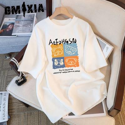 Женская мода повседневные летние блузки и рубашки с коротким рукавом и круглым вырезом