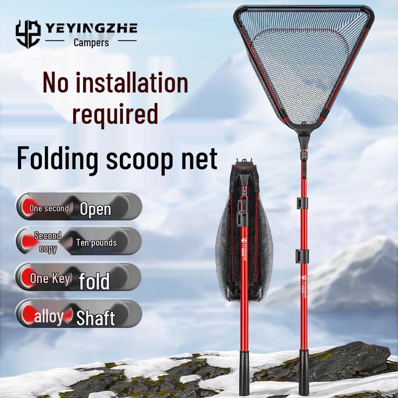 Camper Portable Telescopic Folding Landing Net with Bag for Big Fish