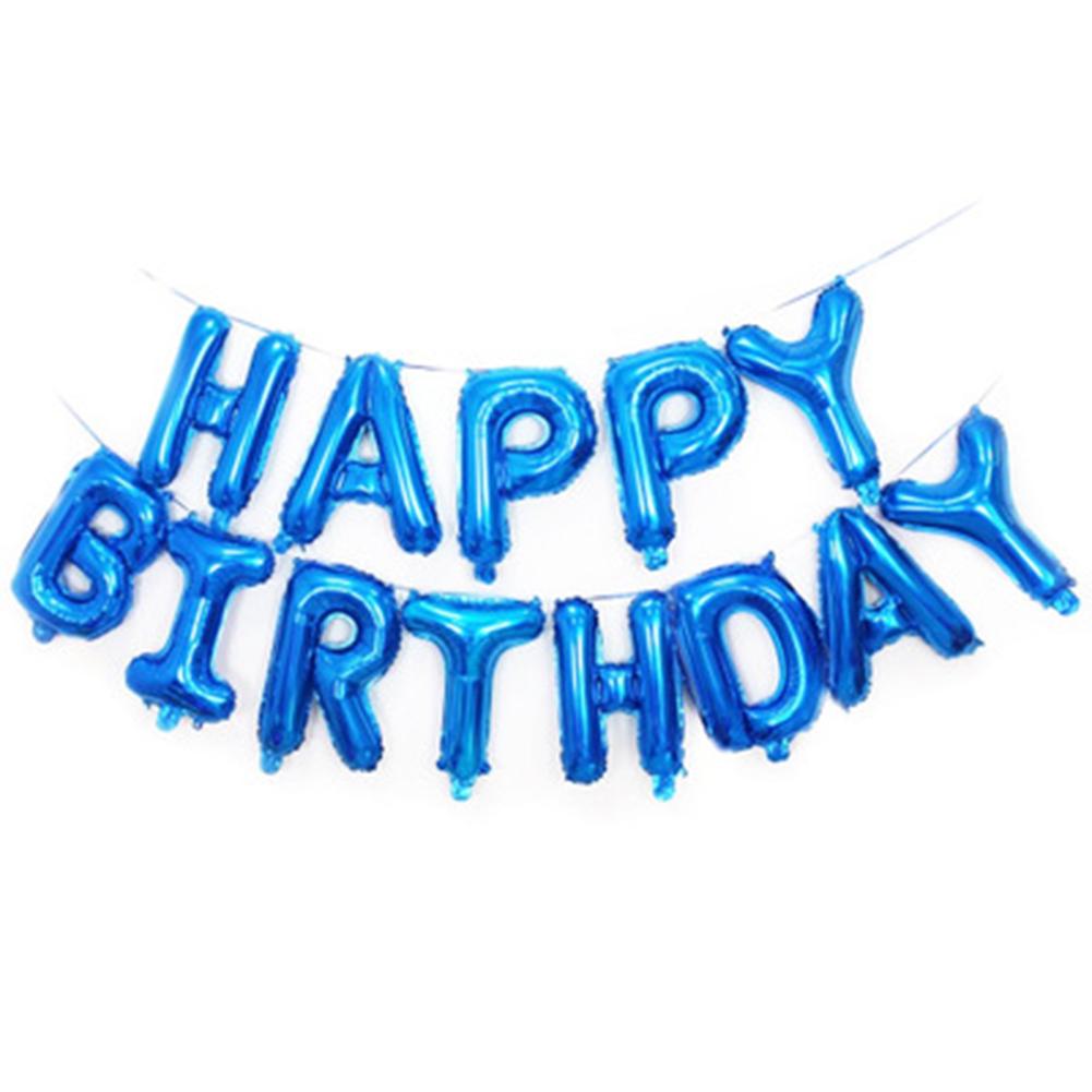 Happy Birthday Celebration Kit Foil Balloons Banner Letter Garland Decorations Perfect For Birthday Party Accessories