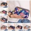 Print Flower Wallet Fabric Phone Purse Flower Coin Purse Retro Canvas Wallet  Ladies