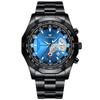 RORIOS Analog Date Display Luminous Waterproof Multifunctional Quartz Business Watch Stylish Sports Commuting Interview Business Trip Watch Black B