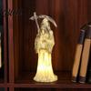 Настольная ночная лампа Хэллоуин Коса Смерти Светодиодный Декор Смерти Теплое Свечение Украшение для Жуткой Вечеринки Домашний Декор
