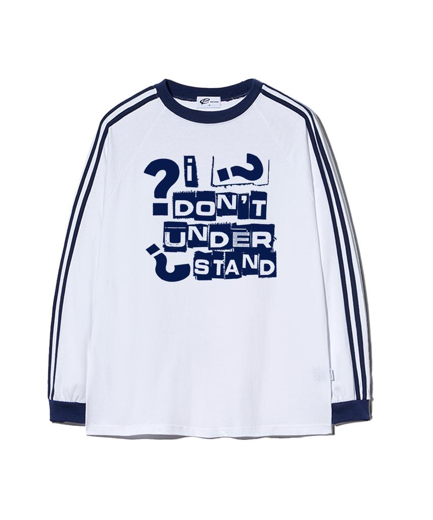 ESCAPEFROM Don'T Understand Print Track Long Sleeve White