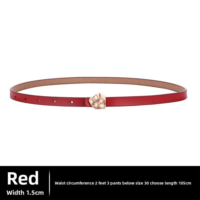 Slim Waist Belt For Women With Metal Snap Closure For Casual Wear