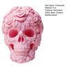 3D Printed Rose Skull Figurine, Durable Plastic Gothic Skull Flowers Sculpture with Detailed Petal And Bone Texture, Matte Finish Halloween Decor Gift