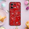 Красный чехол для телефона Bandana Paisley для Redmi Note 13 9 10 11 12 Pro Plus 10S 11S 12S Redmi 12 9C 10C 12C 13C Cover