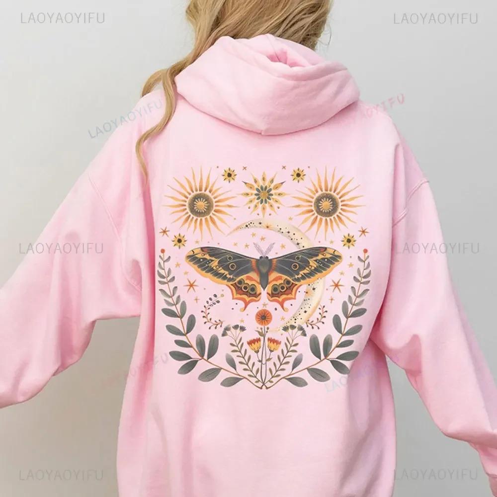 Худи Мотылек Лунный Мотылек Толстовка Одежда Темная Академия Топ Коттеджкор Ведьмовской Свитер Футболка с Насекомым Жук Гоблинкор Фазы Луны