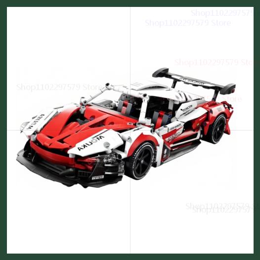 2025 Новый DIY 1200 шт. Набор строительных блоков спортивного автомобиля RS12 1:Набор для сборки модели гоночного автомобиля масштаба 14 для детей, взрослых, игрушка-гоночный автомобиль, подарки