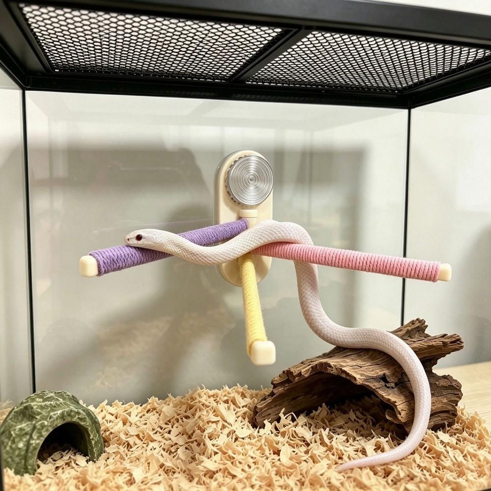 Anti Slip Bird Standing Perch Toy Suction Cup Reptile Climbing Rack Birdcage Accessory