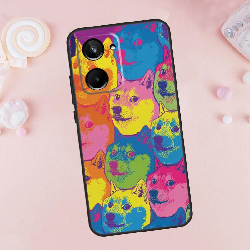 DOGE MEME Shiba Inu Dog For Realme 12 11 10 9 Pro Plus C67 C55 C53 C35 C33 C30 C25s C21Y C15 GT Neo5 GT3 GT5 Case