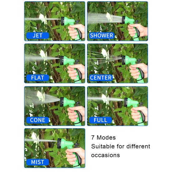 Расширяемая водопроводная труба без перегибов, 7 режимов струи. Пластиковый распылитель высокого давления без запаха.