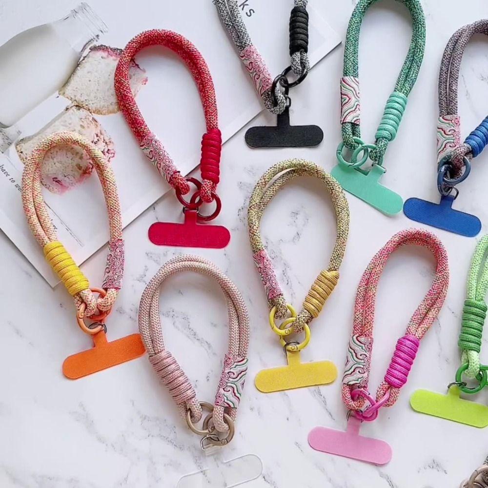Handwoven Mobile Phone Lanyard Braided Hanging Rope Portable Phone Wrist Straps