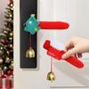 1PC Cartoon Room Christmas Decoration Cloth Protective Cover Door Handle Gloves Festival Santa Claus Bell Gift