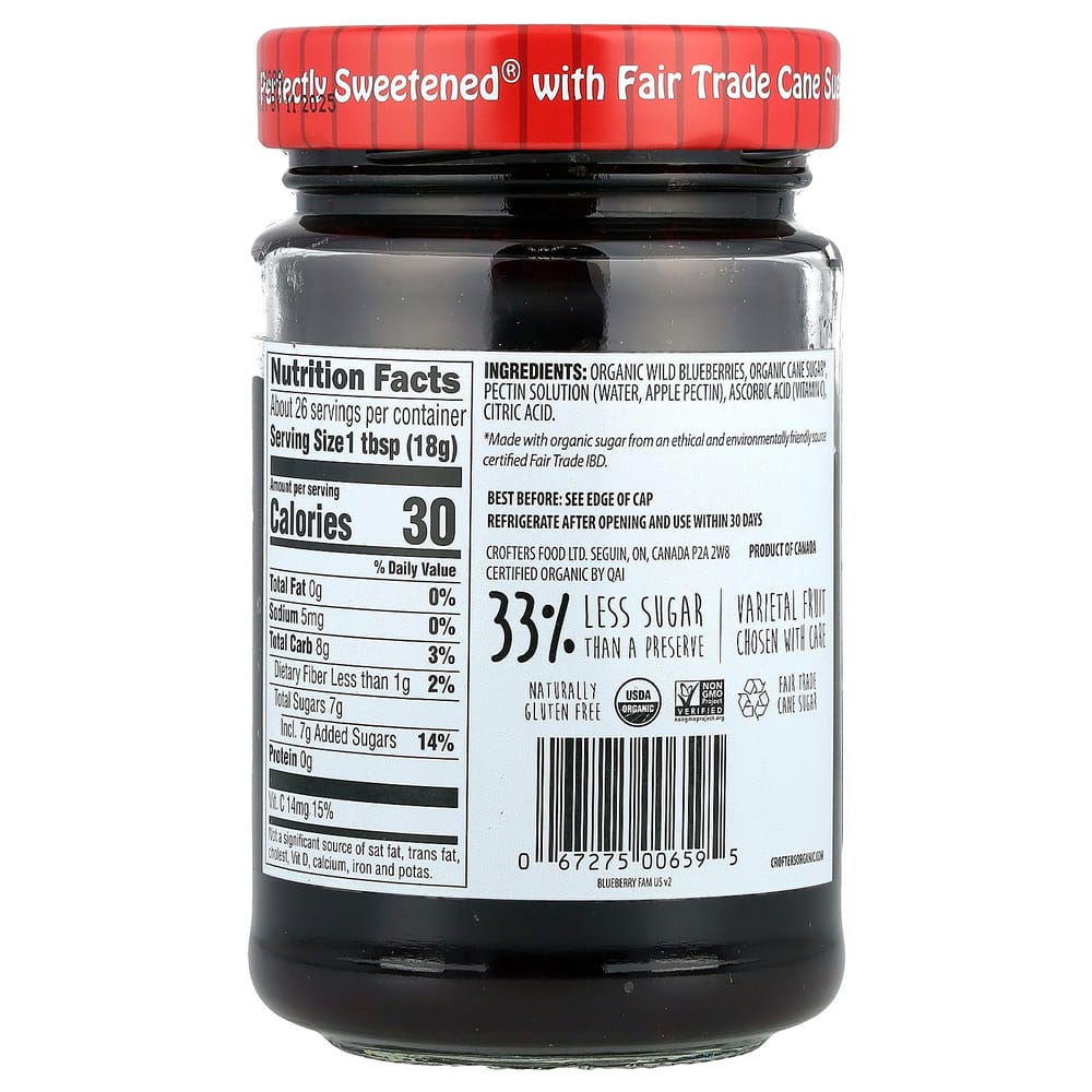 Crofter's Organic Premium Wild Blueberry Spread 468g