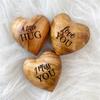 Little Pocket Hugss Wooden Heart Tokens Miss You Note Isolation Gift For Someone You Love Decoration
