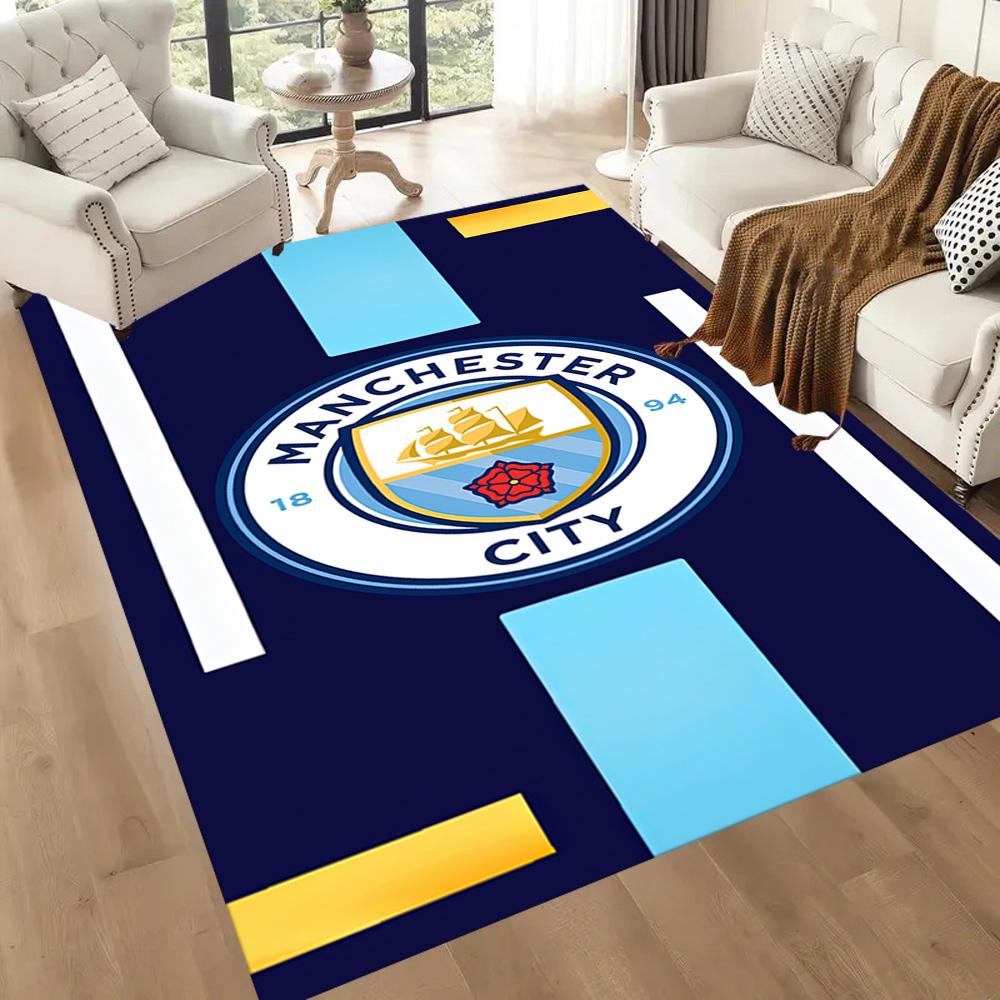 Квадратные ковры Love Manchester City Fc — отличный выбор для гостиных, спален, домашнего декора и в качестве подарков.
