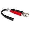 Hosa Y Cable Stereo Mini Female To Mono Phone Male X 2 YMP-434