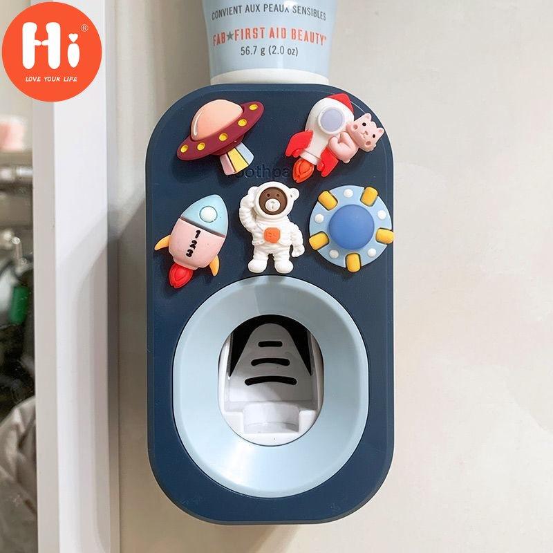 Автоматический дозатор зубной пасты с героями мультфильмов, милые соковыжималки, набор аксессуаров для ванной комнаты, держатель для зубных щеток, товары для ванной комнаты