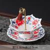 Umbrella‑Shaped Ceramic Tea Infuser Set, Rotating Tea Strainer with Copper Handle for Gongfu Tea Ceremony