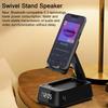 Bluetooth-динамик с подставкой для телефона, светодиодным дисплеем, звуком будильника, многофункциональный динамик