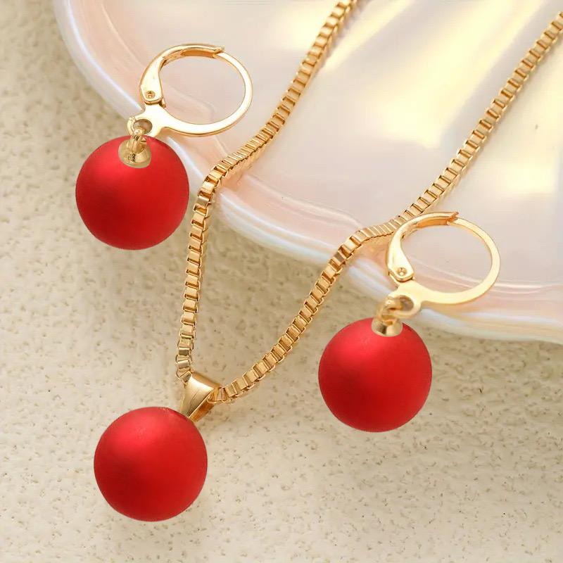 Fashion Light Luxury Earrings Necklace Set for Women
