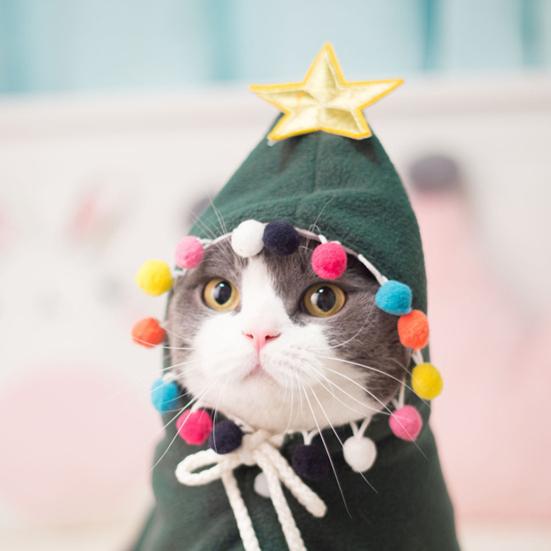 Плащ для домашних животных с круглым вырезом и шнурком, высокая эластичность, мягкий звездный декор, косплей, улучшает атмосферу