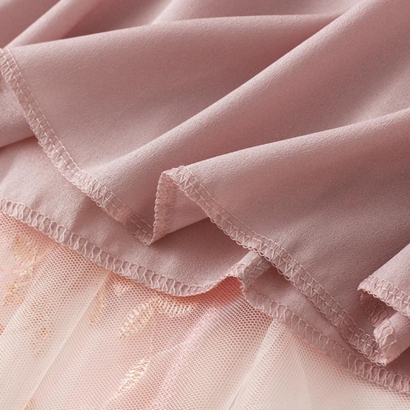 Роскошные женские юбки в корейском стиле, модные эластичные пояса с аппликациями и вышивкой, сетчатая юбка с цветочным принтом, длинная газовая бальная юбка